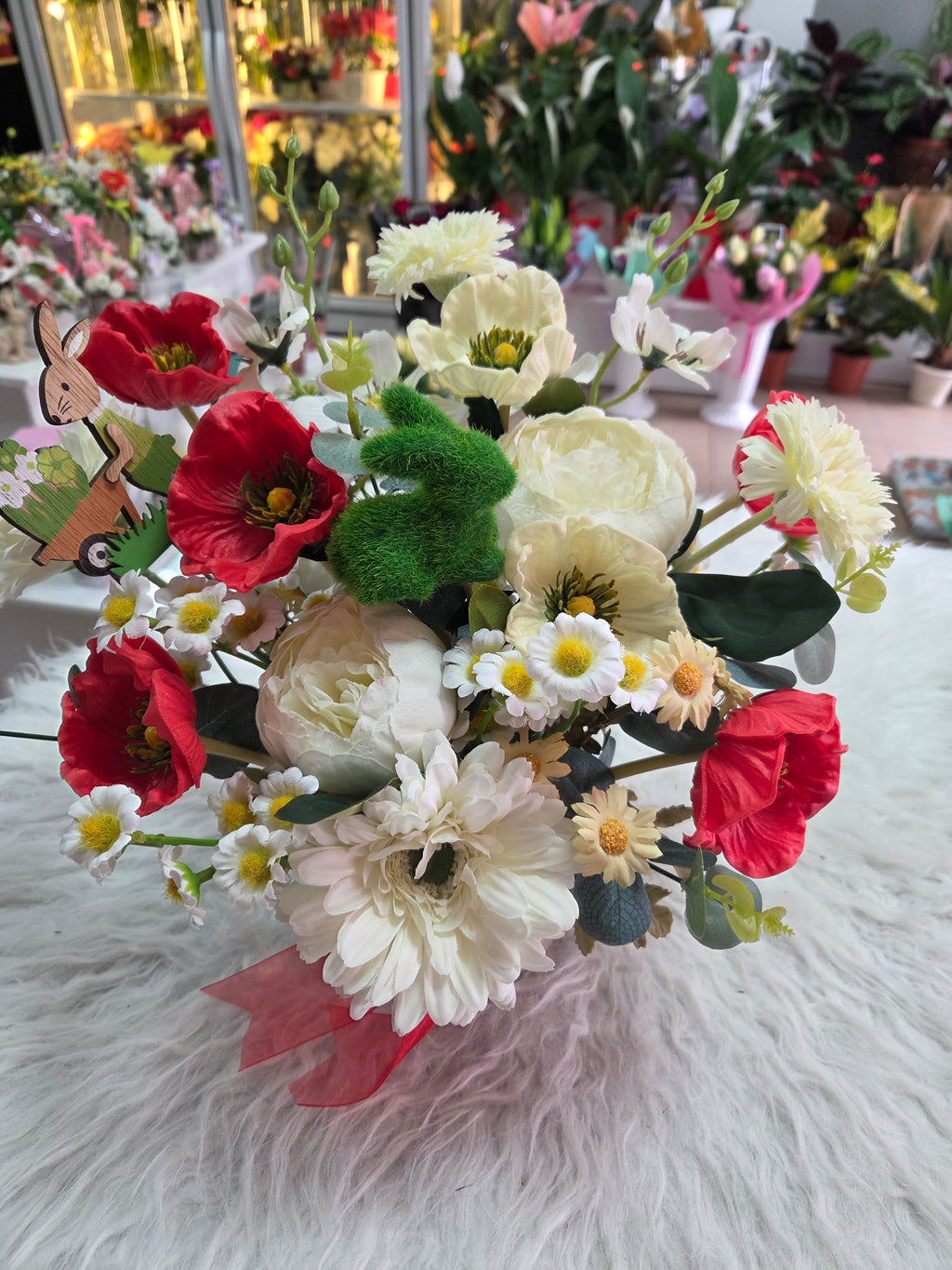 Aranjamente Paște în Vas Ceramic